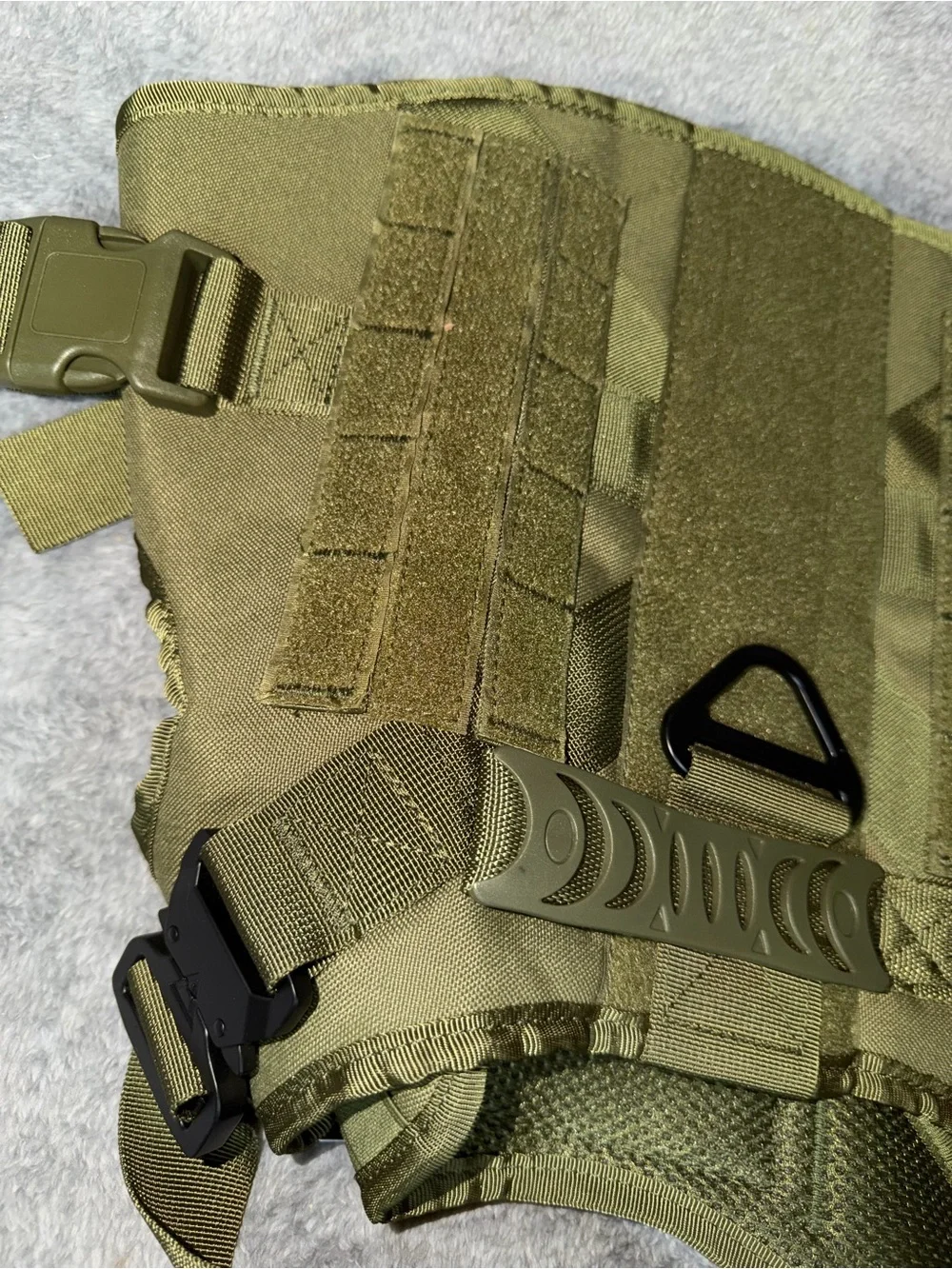 Tactical Dog Vest Gree US Working Dog  Harness with Handle No-pull Large